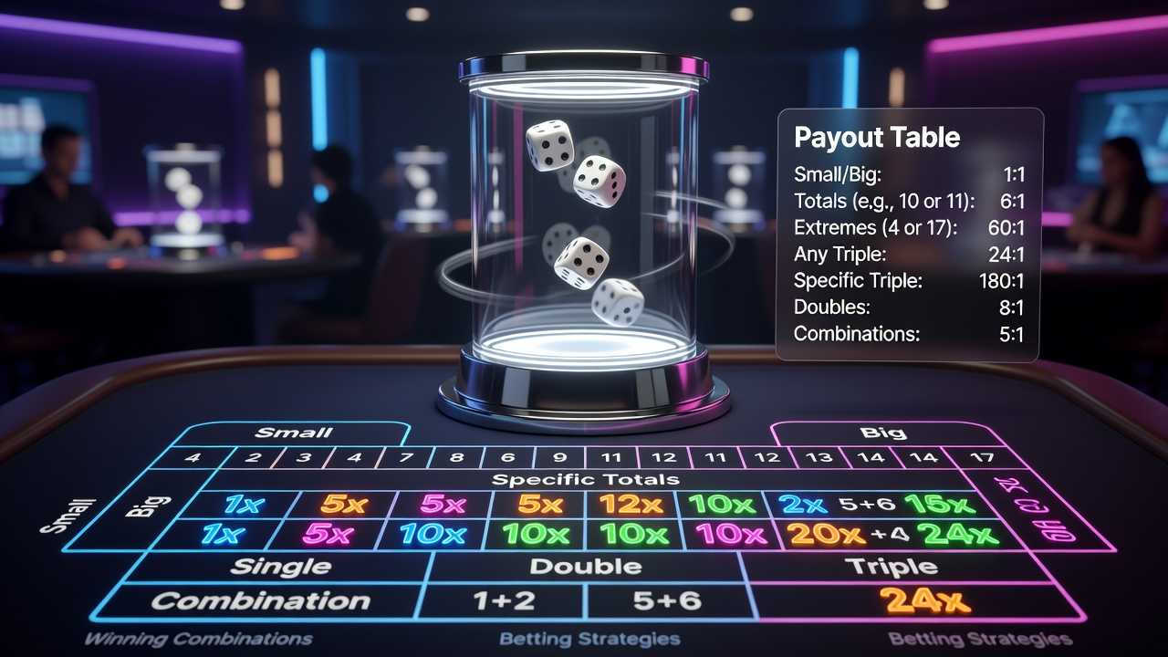 Super Sic Bo Rules Explained: Winning Combinations, Payout Table, and Betting Strategies
